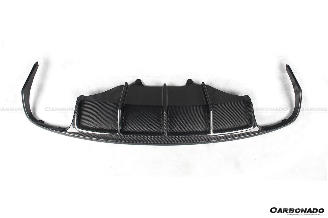 2014 - 2017 Porsche Macan GTS & Turbo & S ATS Style Carbon Fiber Rear Diffuser with Winglets