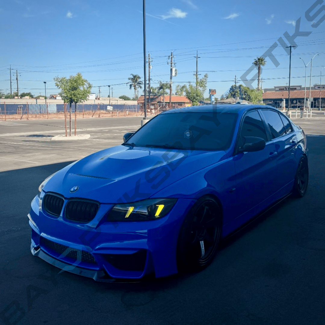 E90 3 Series Sedan Snake Eyes Style LED Headlights CSL Yellow/White 2005-2012