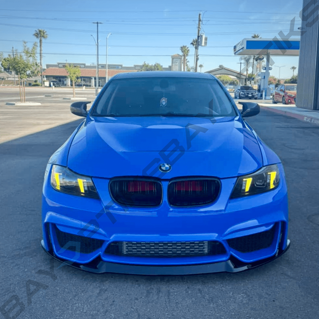 E90 3 Series Sedan Snake Eyes Style LED Headlights CSL Yellow/White 2005-2012