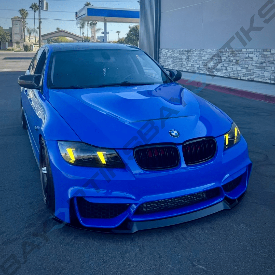 E90 3 Series Sedan Snake Eyes Style LED Headlights CSL Yellow/White 2005-2012