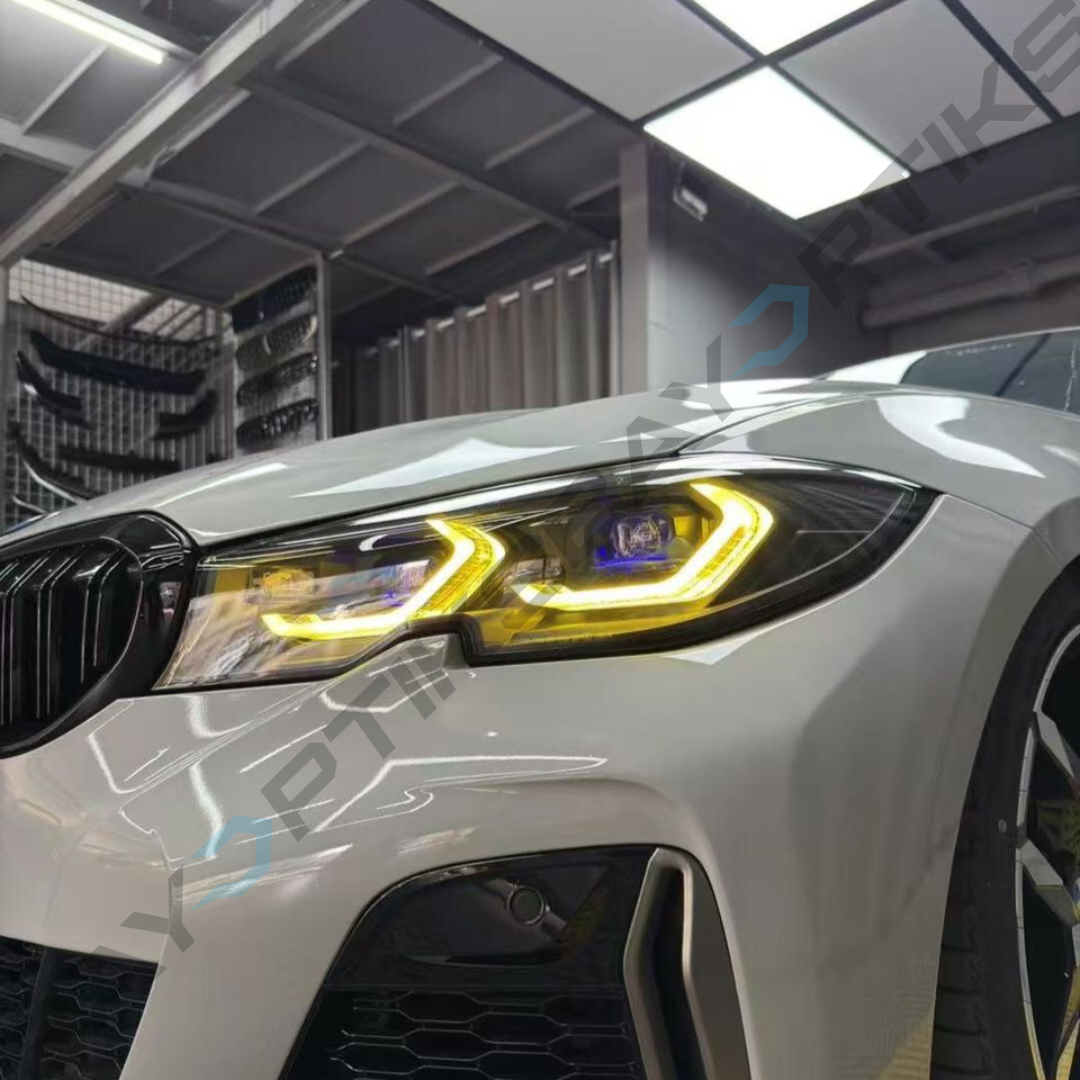 BMW G20 3 Series Laser Style LED Headlights White/Yellow (2019 - 2022 Non-Laser Only)