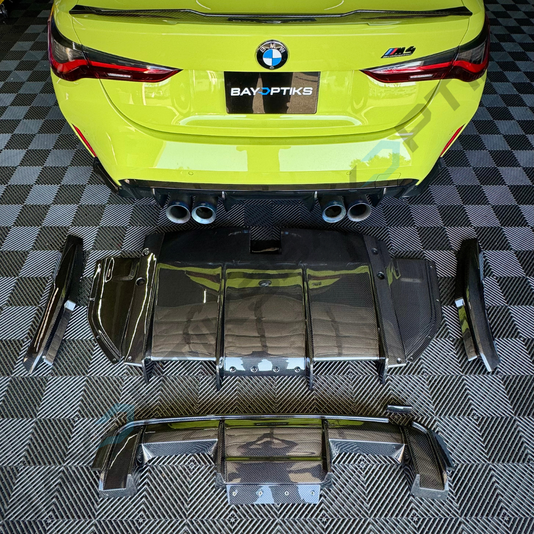 BMW G8X G80 G82 M3 M4 Carbon Fiber 7 Piece Race Diffuser