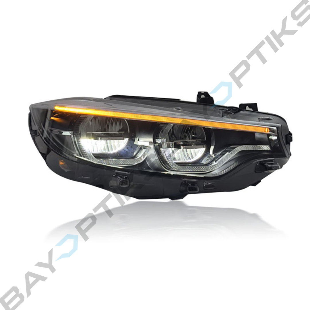 F8X F80 M3 F82 M4 & F32 Coupe LCI2 Ikon Style Headlights CSL Yellow/White