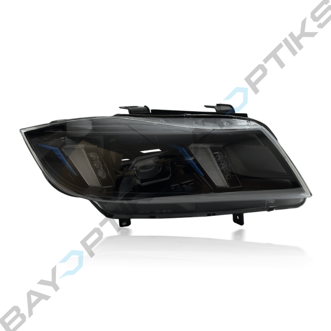 E90 3 Series Sedan Snake Eyes Style LED Headlights CSL Yellow/White 2005-2012