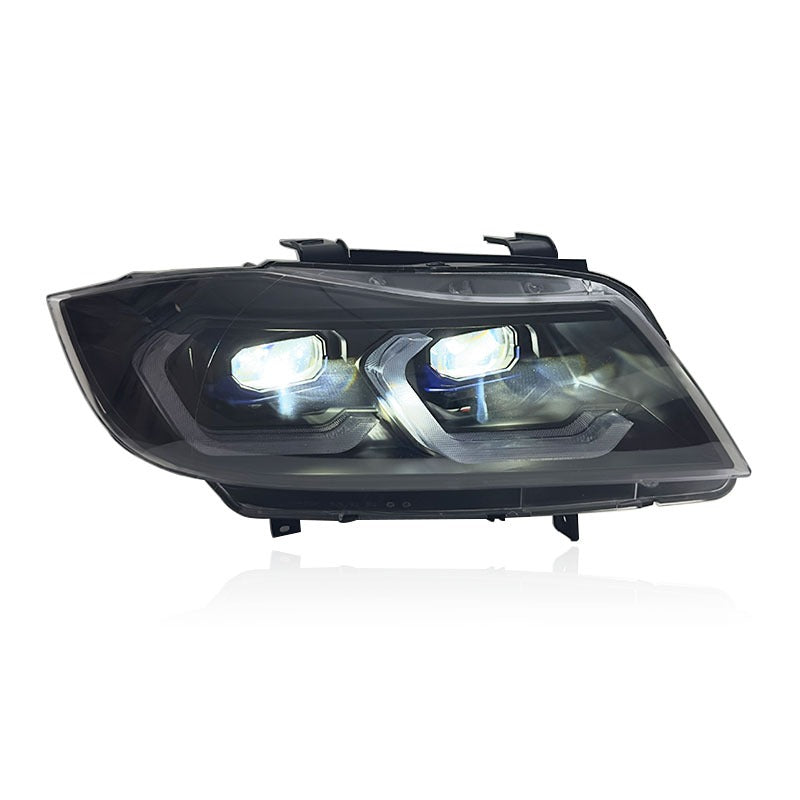 E90 3 Series Sedan Laser Style LED Headlights V2 w/Start Up Sequence (2005 - 2012 Halogen & Xenon)