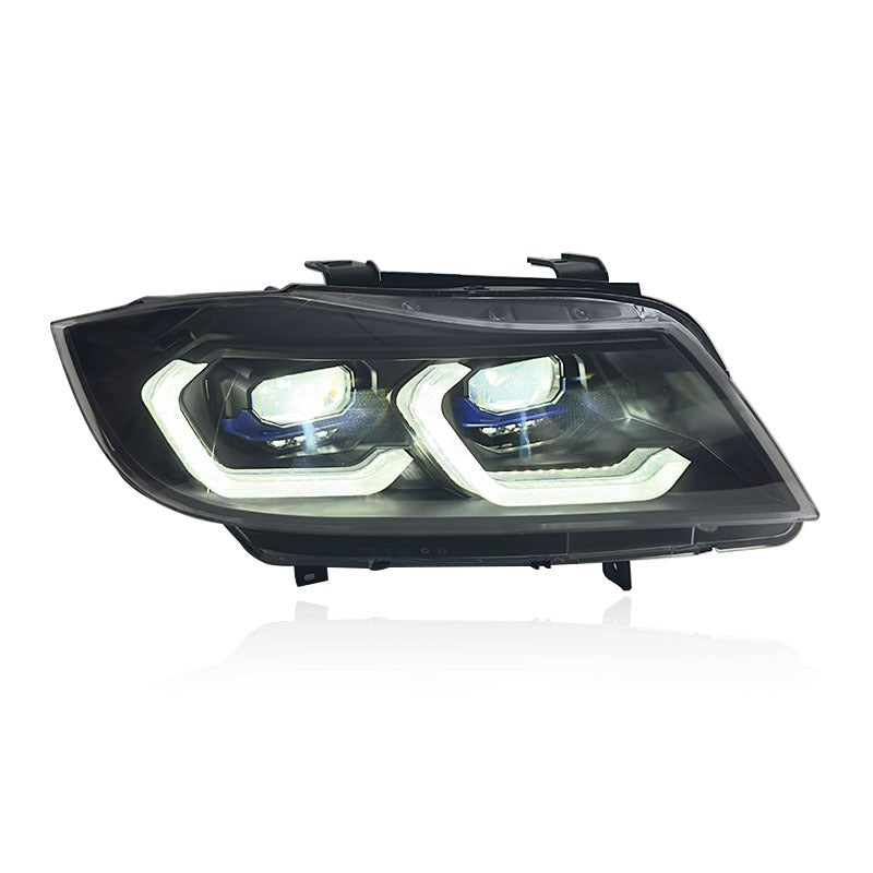 E90 3 Series Sedan Laser Style LED Headlights V2 w/Start Up Sequence (2005 - 2012 Halogen & Xenon)