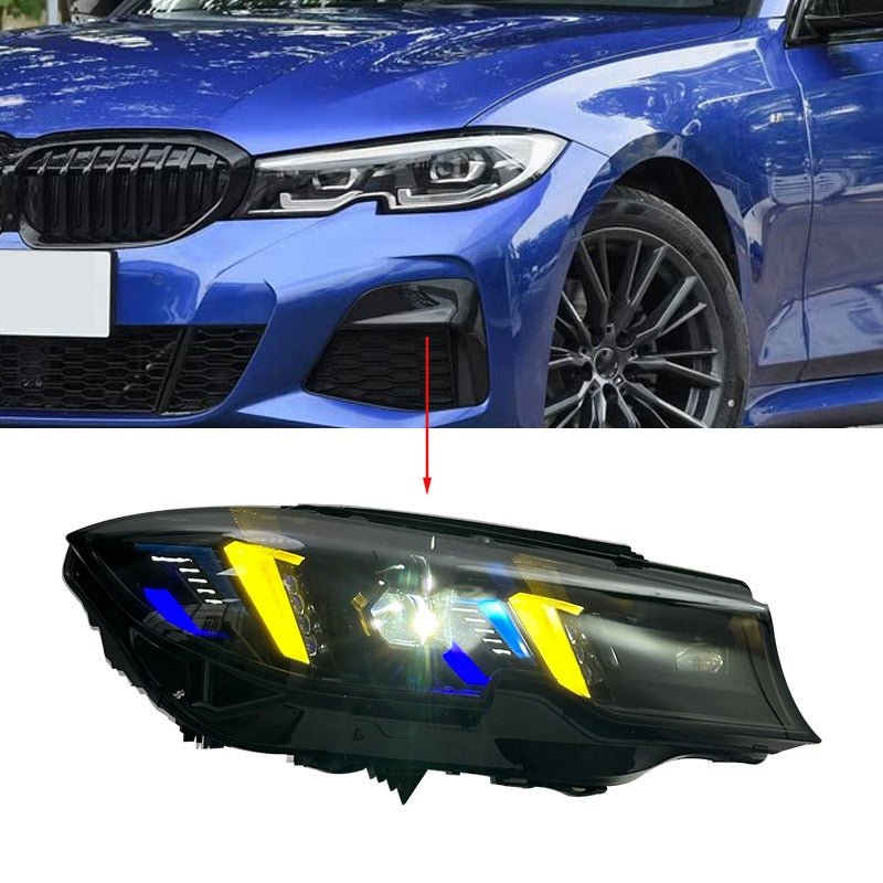 BMW G20 Complete Snake Eyes Style CSL Yellow/White LED Headlights (2019 - 2022 Non-Laser Only)