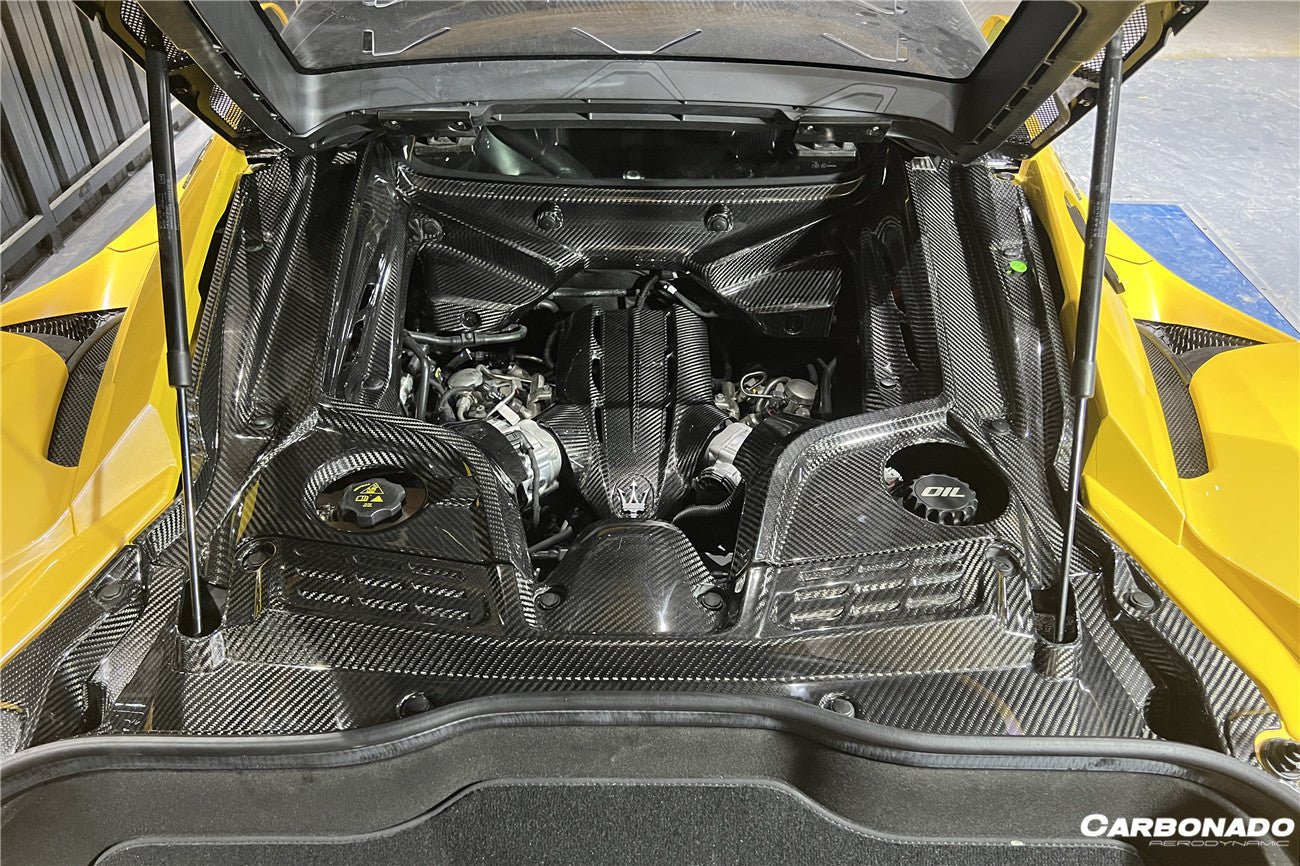 2020 - 2025 Maserati MC20 Dry Carbon Fiber Engine Cover Replacement