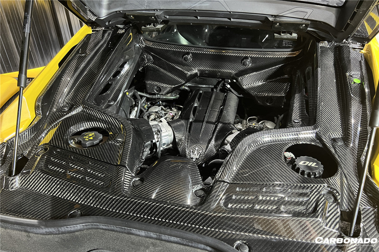 2020 - 2025 Maserati MC20 Dry Carbon Fiber Engine Cover Replacement