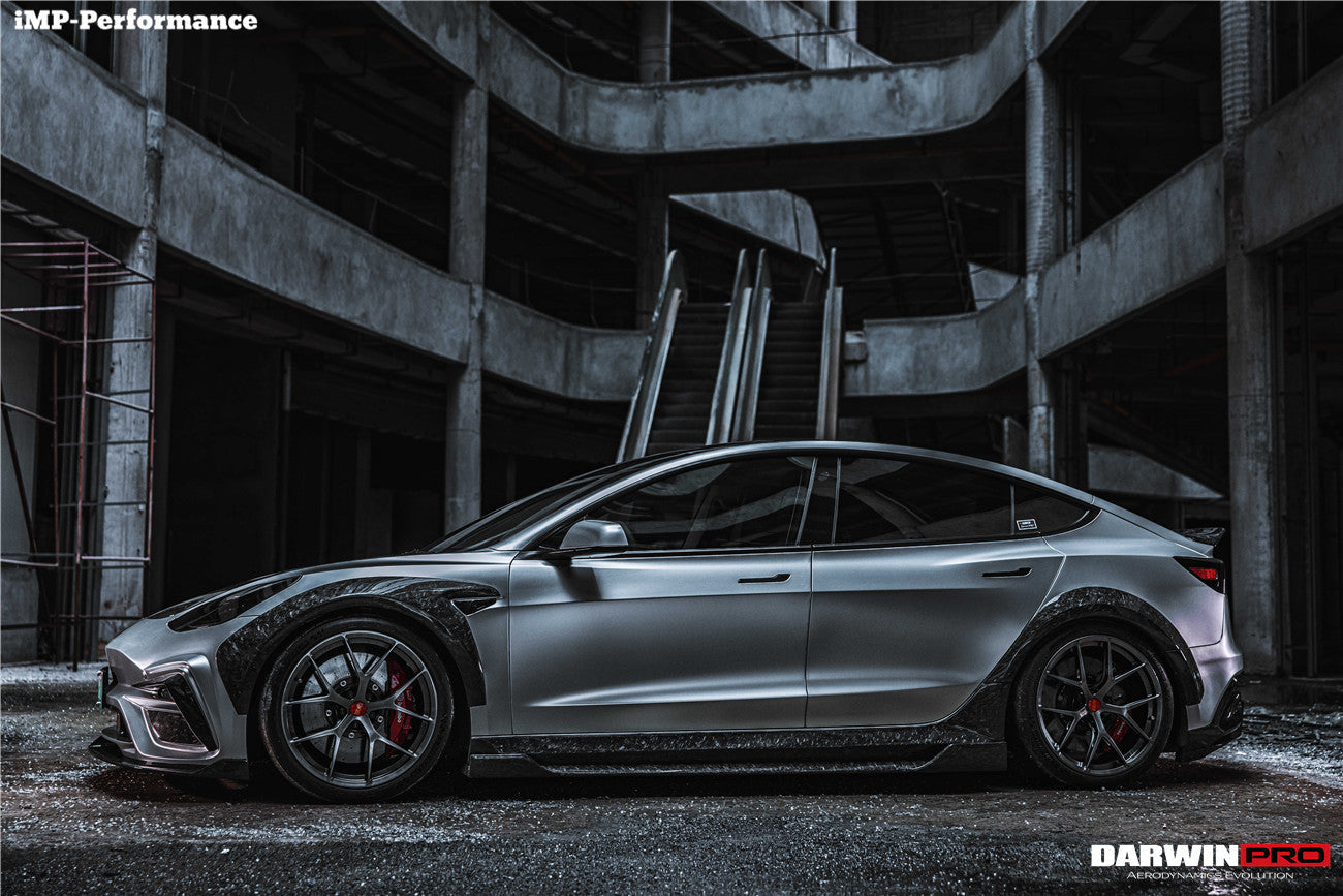 2021 - 2025 Tesla Model 3 IMP Performance Partial Carbon Fiber Full Body Kit