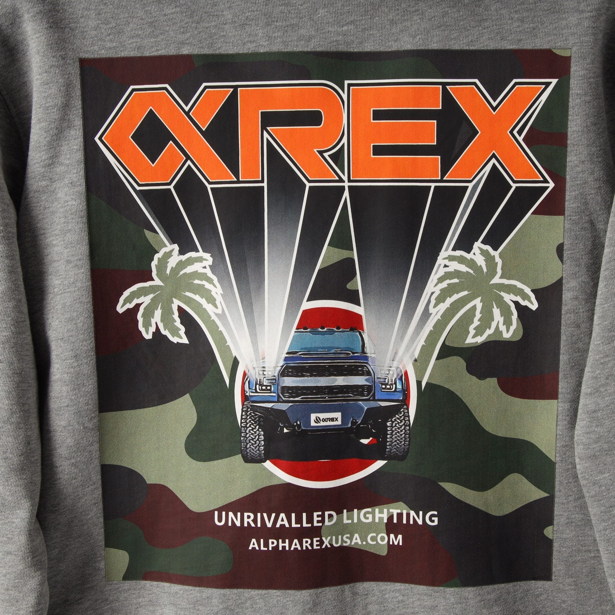 AlphaRex Cali-Light Zip Up Hoodie Grey | AlphaRex