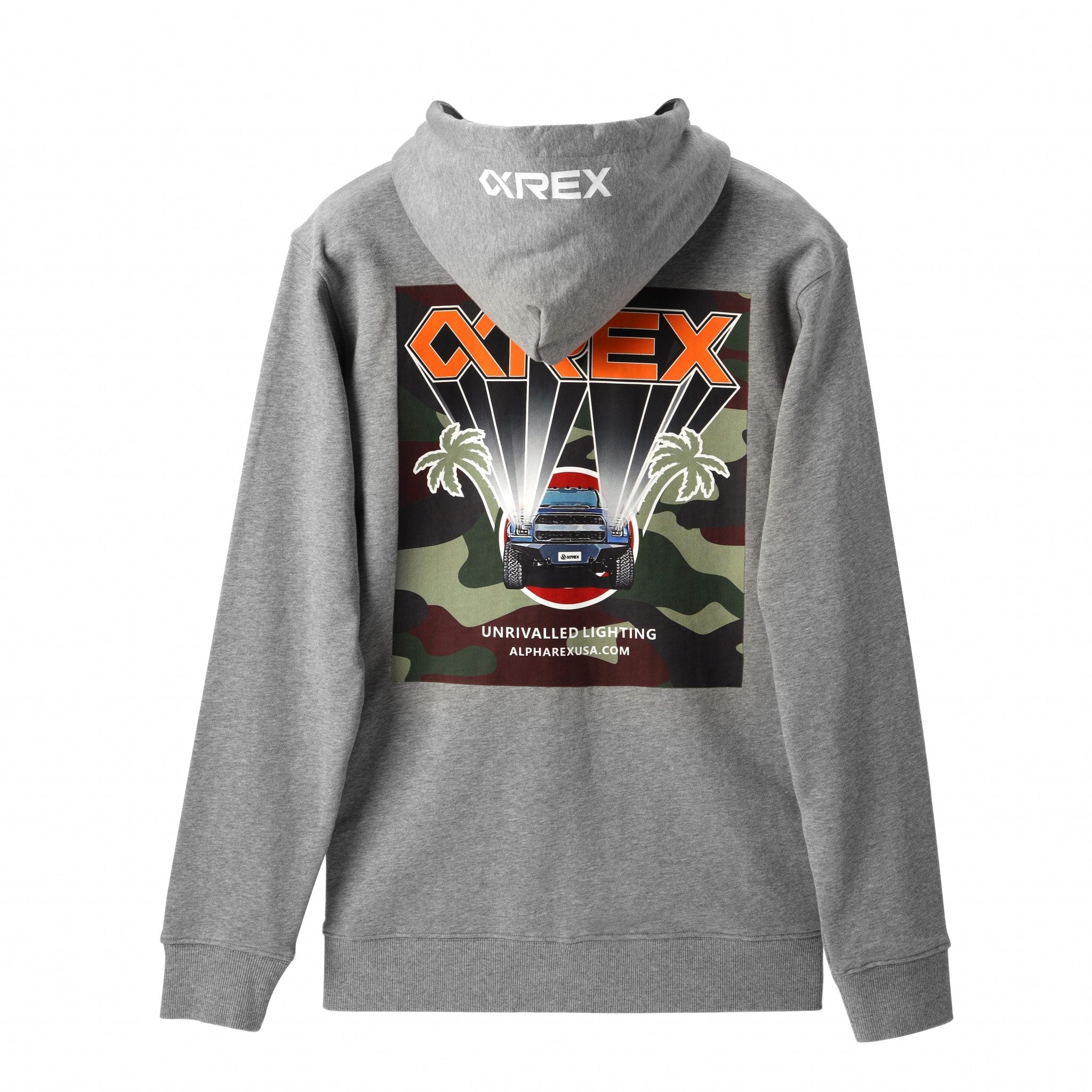 AlphaRex Cali-Light Zip Up Hoodie Grey | AlphaRex