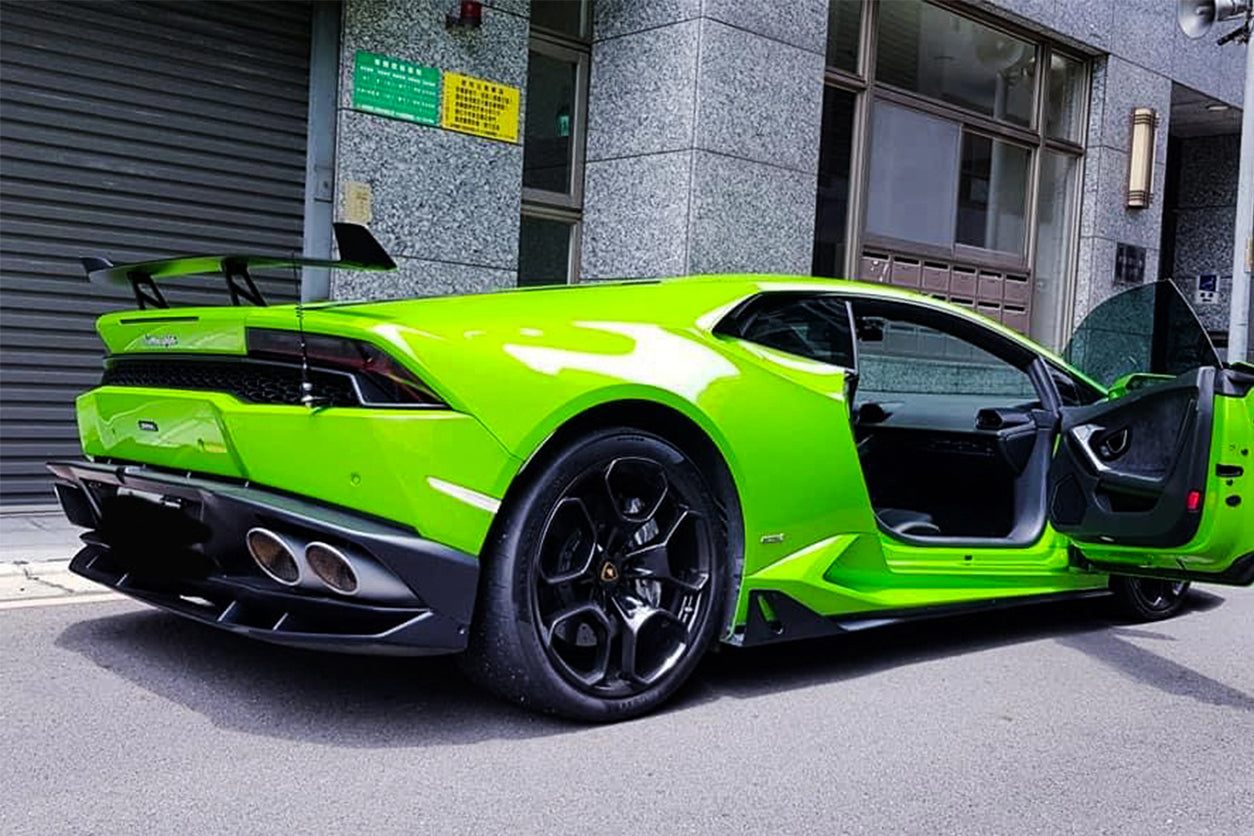 2015 - 2025 Lamborghini Huracan LP610 & LP580 & EVO & Tecnica AO Style Carbon Fiber Trunk Spoiler Wing