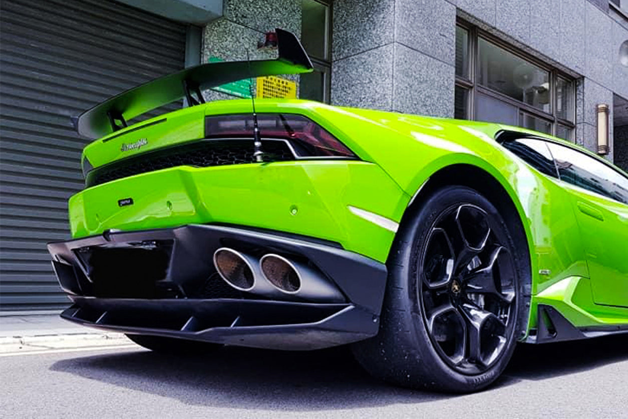 2015 - 2025 Lamborghini Huracan LP610 & LP580 & EVO & Tecnica AO Style Carbon Fiber Trunk Spoiler Wing