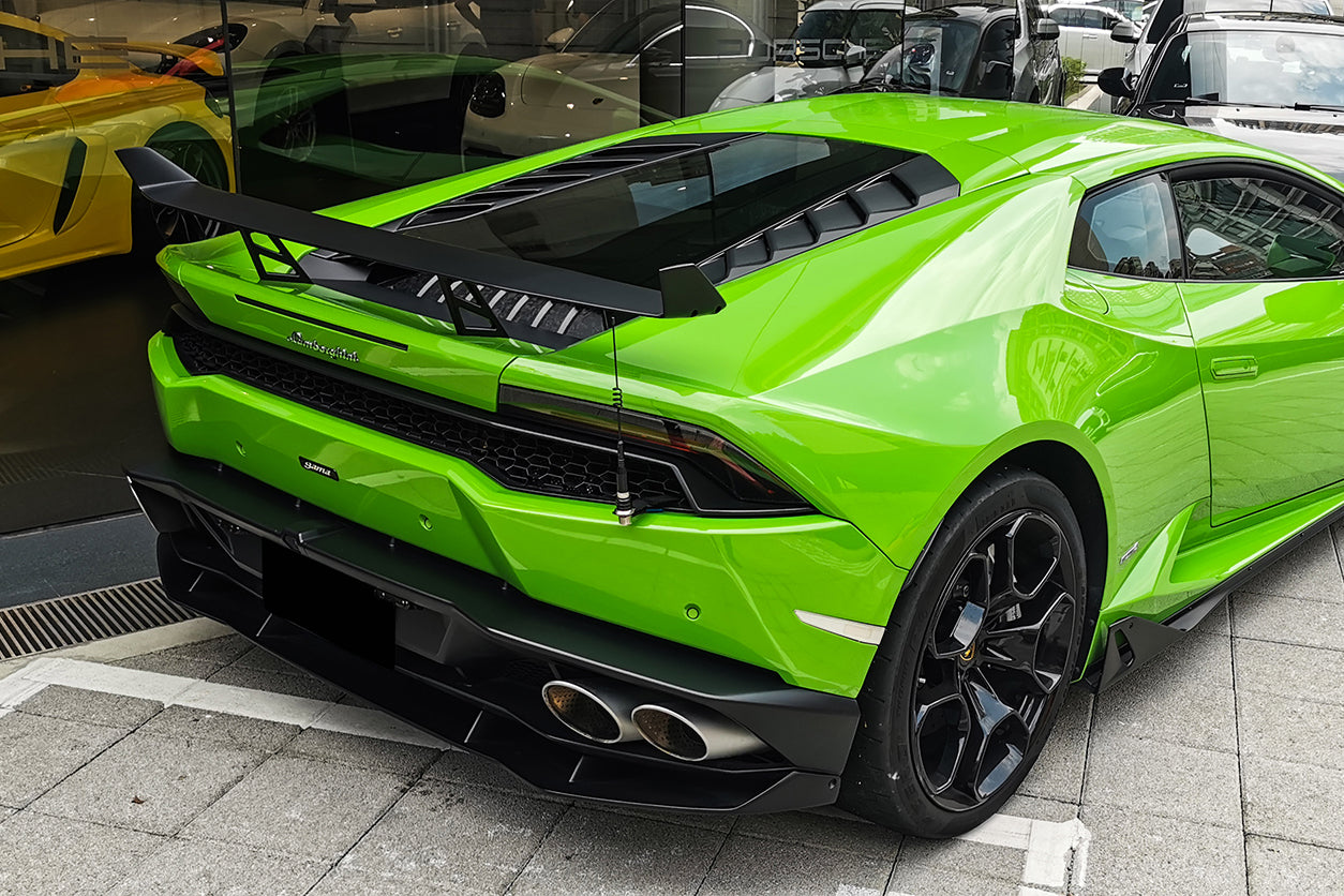 2015 - 2025 Lamborghini Huracan LP610 & LP580 & EVO & Tecnica AO Style Carbon Fiber Trunk Spoiler Wing