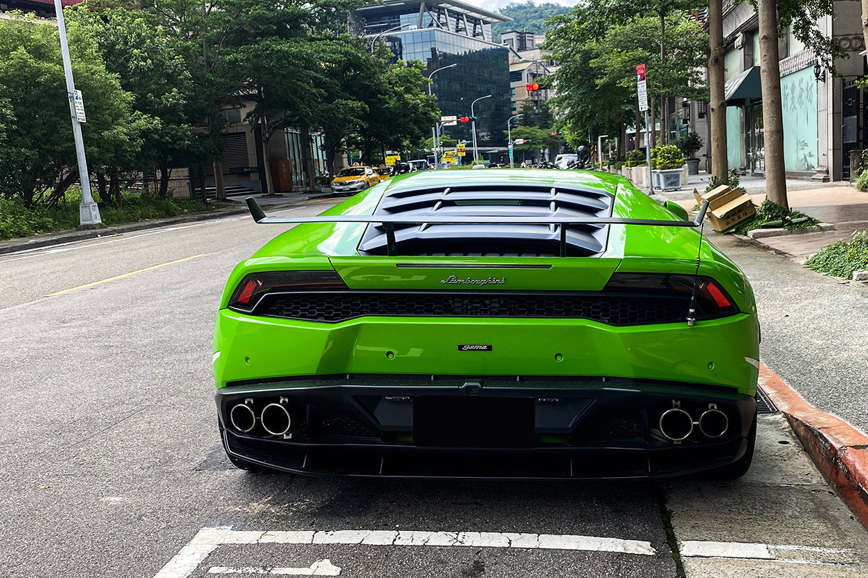 2015 - 2025 Lamborghini Huracan LP610 & LP580 & EVO & Tecnica AO Style Carbon Fiber Trunk Spoiler Wing
