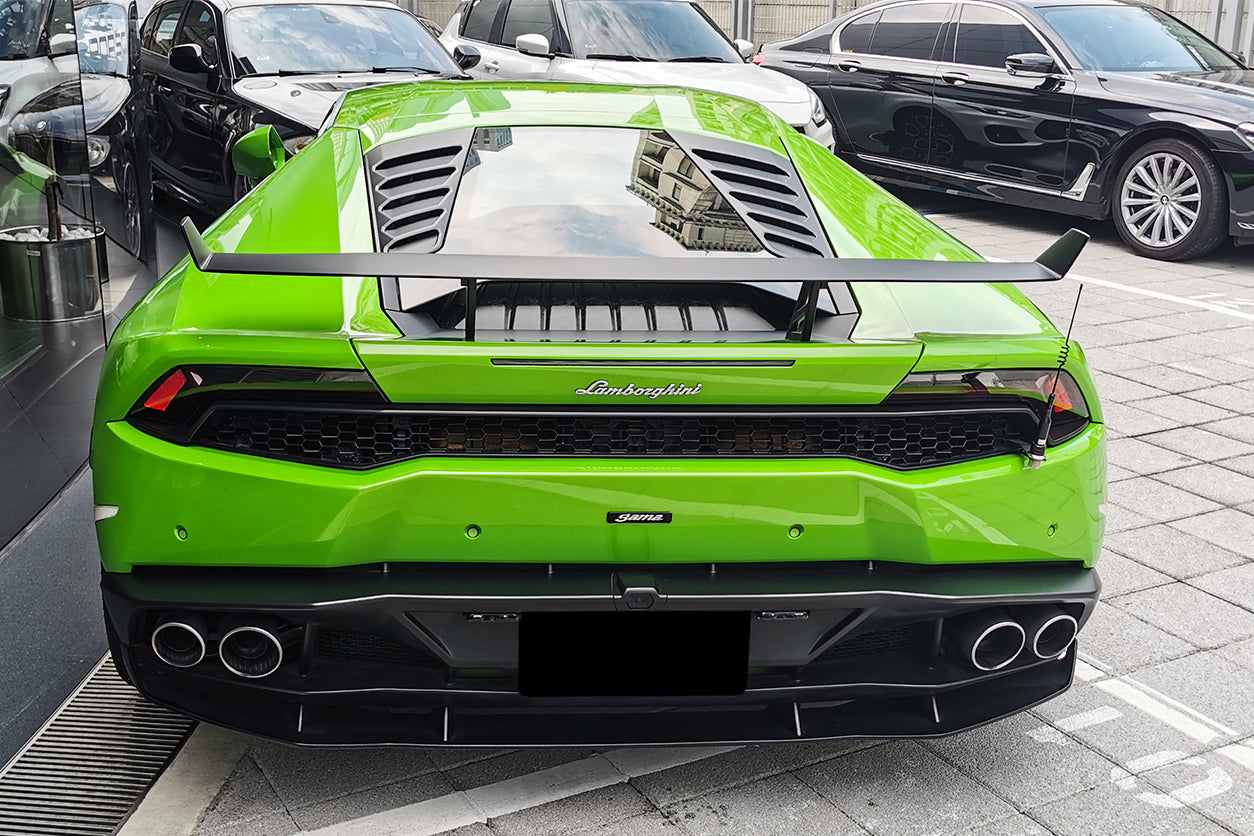 2015 - 2025 Lamborghini Huracan LP610 & LP580 & EVO & Tecnica AO Style Carbon Fiber Trunk Spoiler Wing