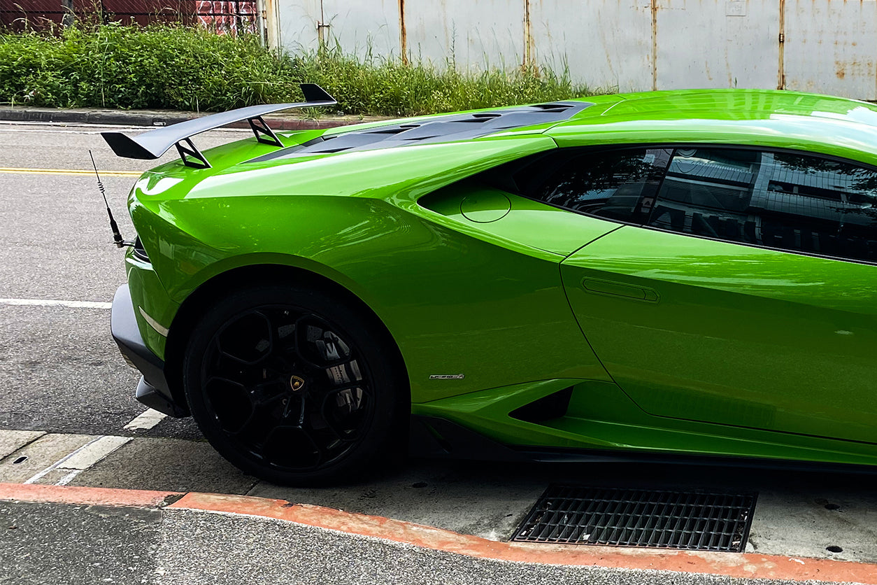 2015 - 2025 Lamborghini Huracan LP610 & LP580 & EVO & Tecnica AO Style Carbon Fiber Trunk Spoiler Wing