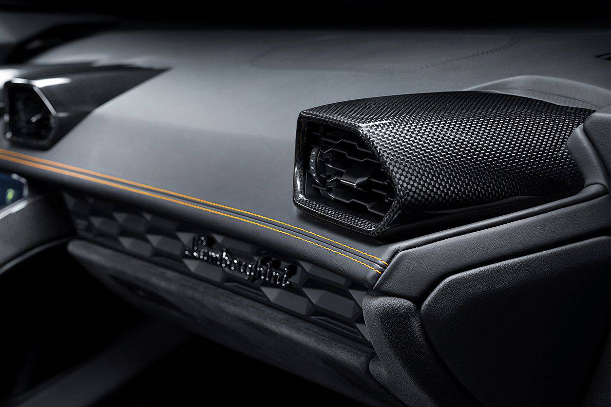2015-2019 Lamborghini Huracan LP610 & LP580 & EVO OEM Style Autoclave Carbon Fiber AC Panel Trim - Carbonado