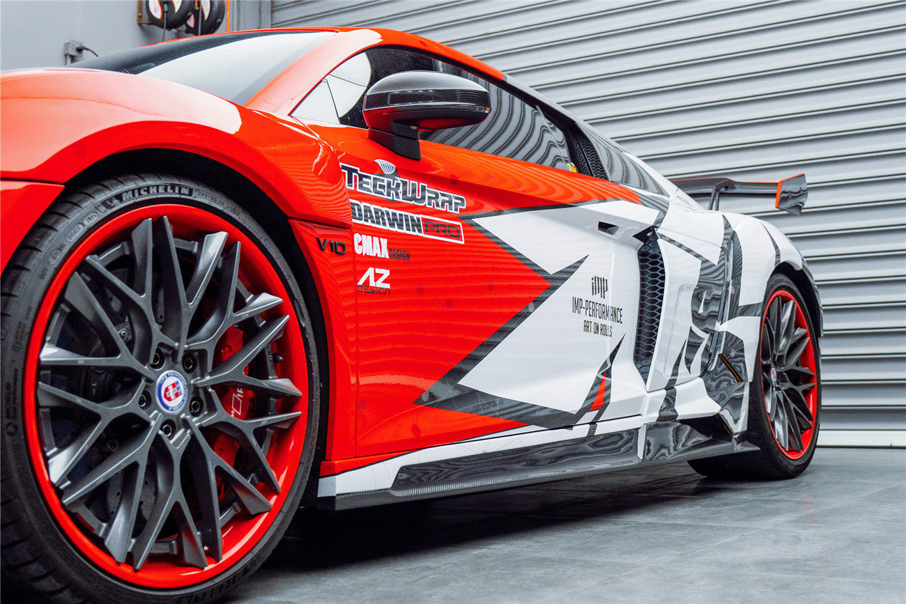 2016 - 2018 Audi R8 Coupe/Spyder iMPII Carbon Fiber Side Skirts Add on