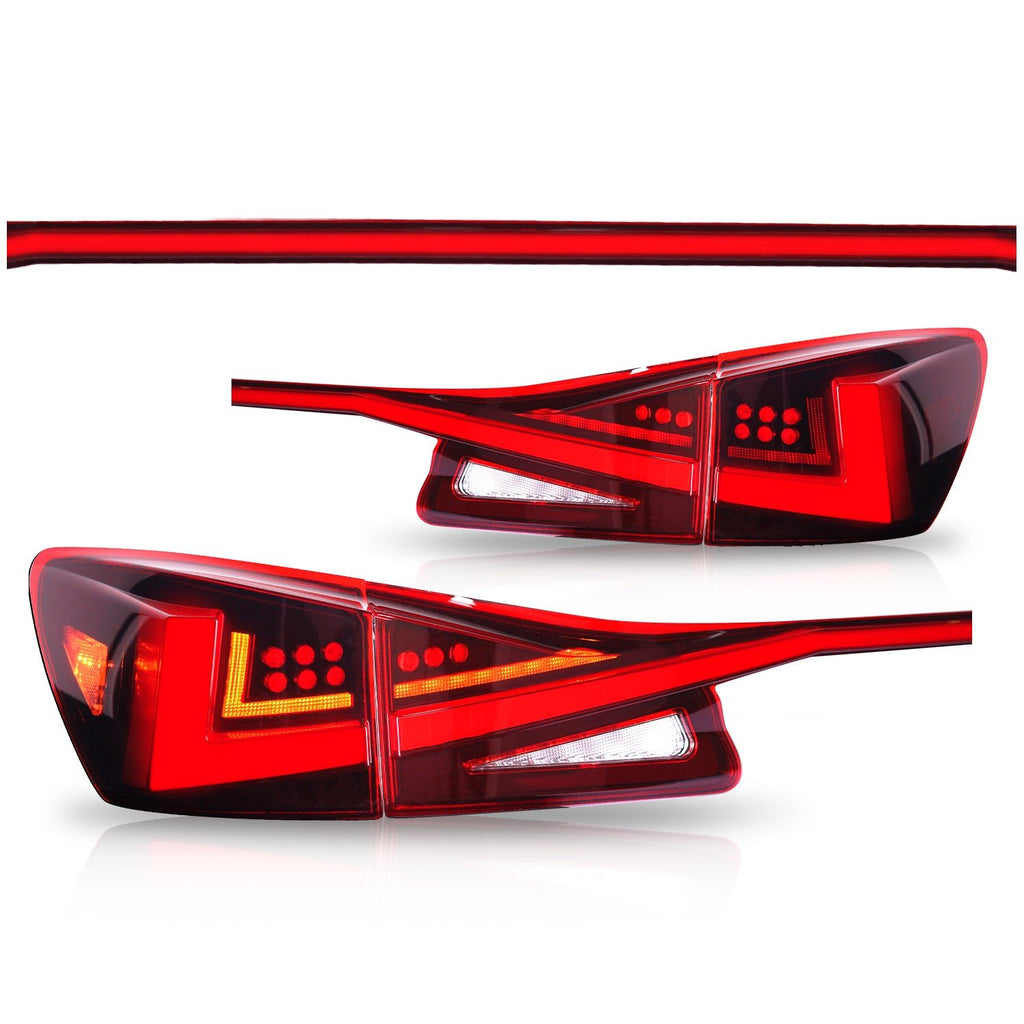 Up_Gear_Performance Clear Lens LED Rear Bumper Brake Lights For Lexus IS250 IS350 2006-2013 – Pair