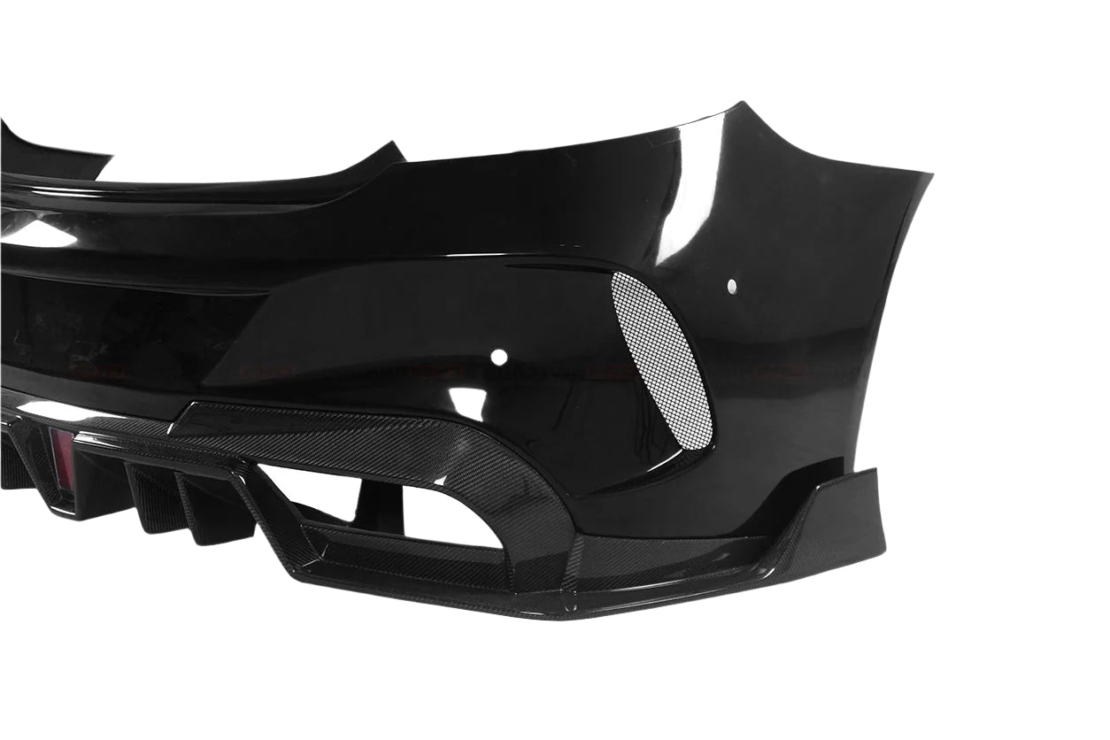 2015 - 2018 Mercedes Benz C-Class Coupe IMP Performance Partial Carbon Fiber Rear Bumper