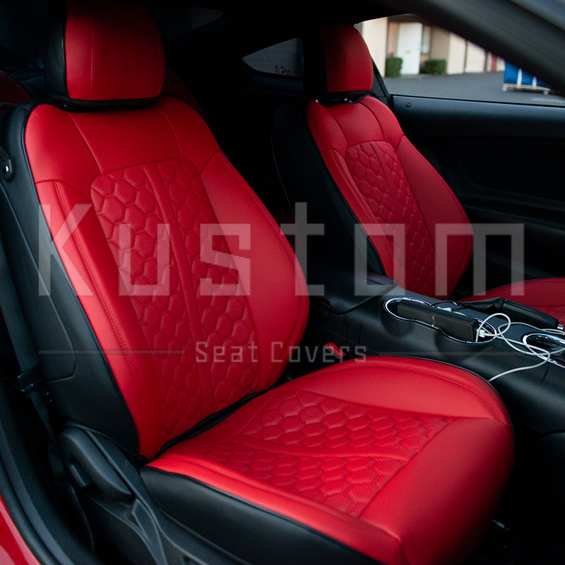2015-23 Ford Mustang S550 Coupe Genuine Leather Seat Covers