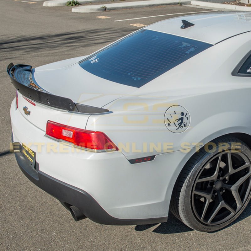 Chevrolet Camaro 5th Gen ZL1 Style Gloss Black Carbon Fiber Wickerbill Rear Trunk Spoiler 2014-2015