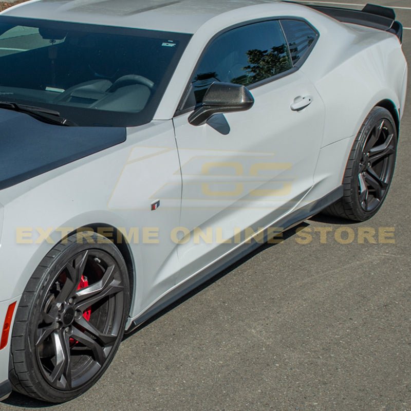 Chevrolet Camaro 6th Gen 1LE Facelift Side Skirts Gloss Black Unpainted 2019-2024