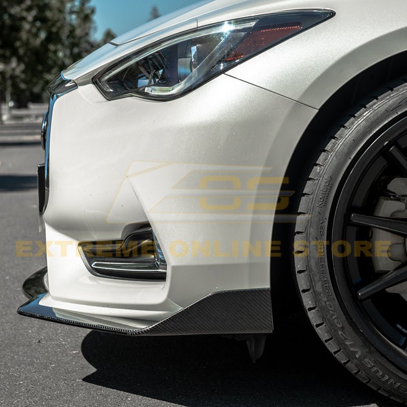 Infiniti Q60 Carbon Fiber Front Splitter Ground Effect 2017-Up