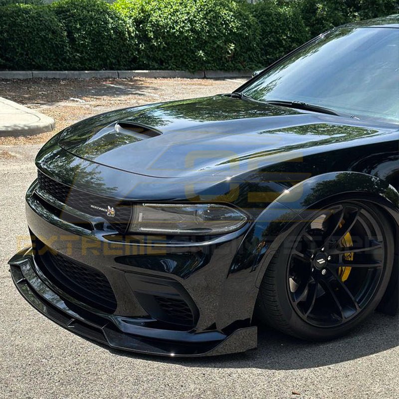 Dodge Charger LD SRT Widebody Performance Style Matte Gloss Black Front Lip Splitter 2020-Up
