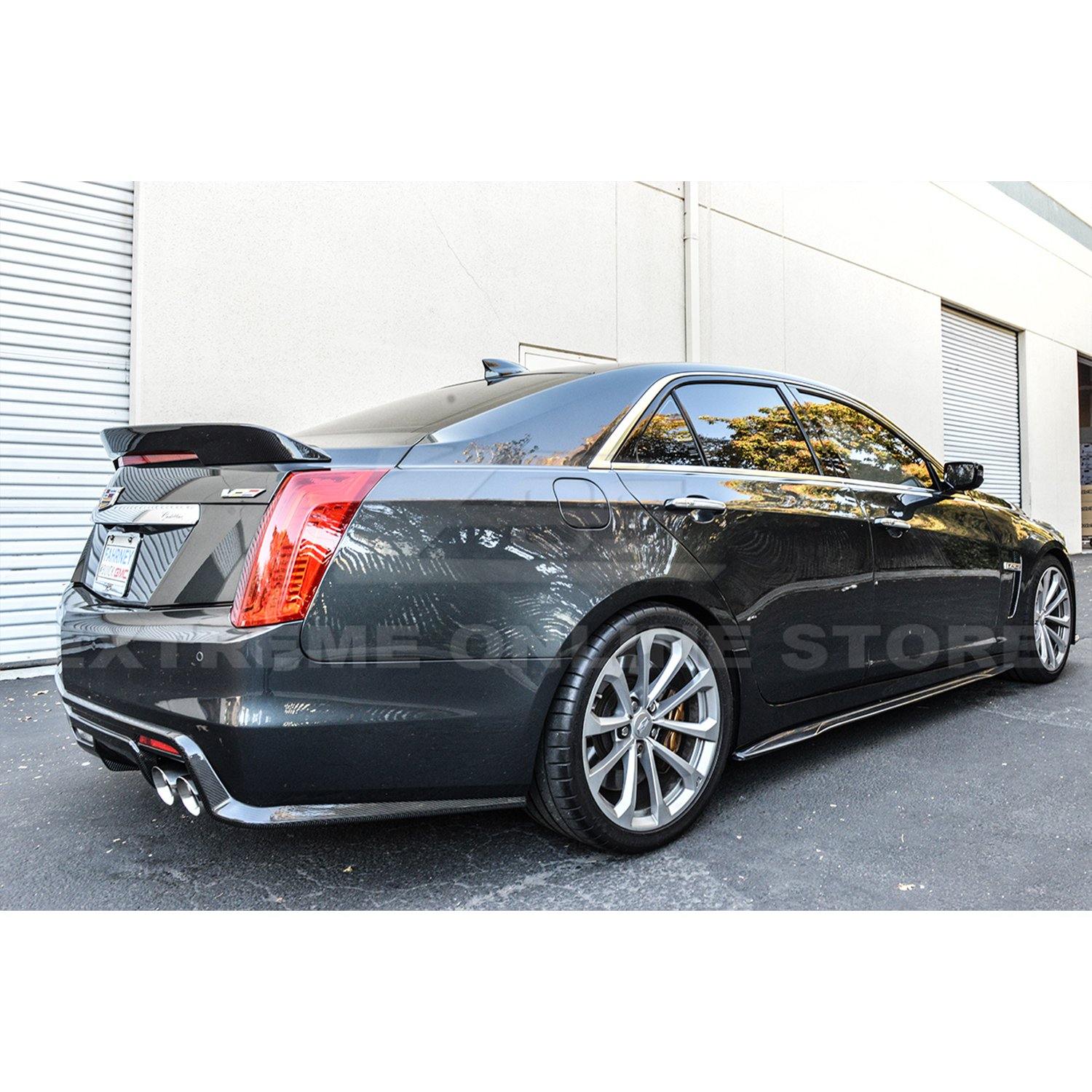 2016-Present Cadillac CTS-V Carbon Fiber Front Splitter & Side Skirts Rockerst - Extreme Online Store