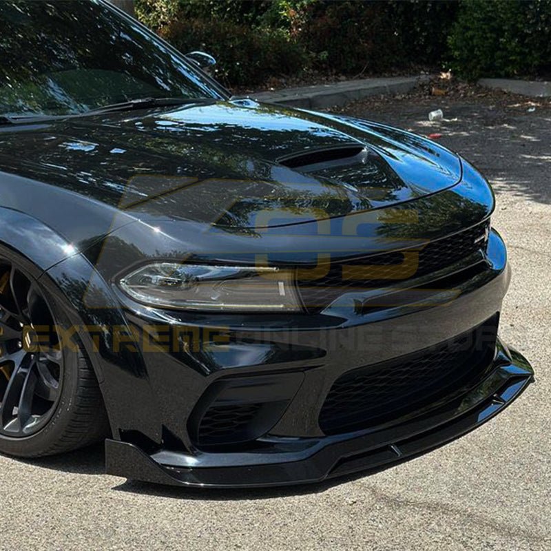 Dodge Charger LD SRT Widebody Performance Style Matte Gloss Black Front Lip Splitter 2020-Up