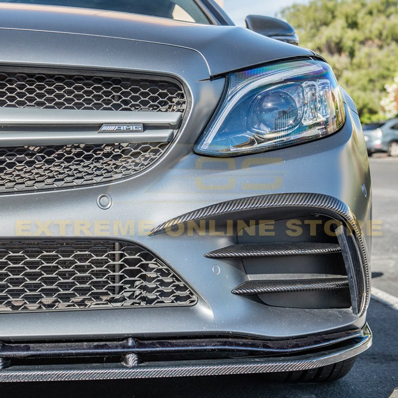 Mercedes-Benz C-Class W205 C205 AMG Style Carbon Fiber Front Air Vent Covers 2019-Up