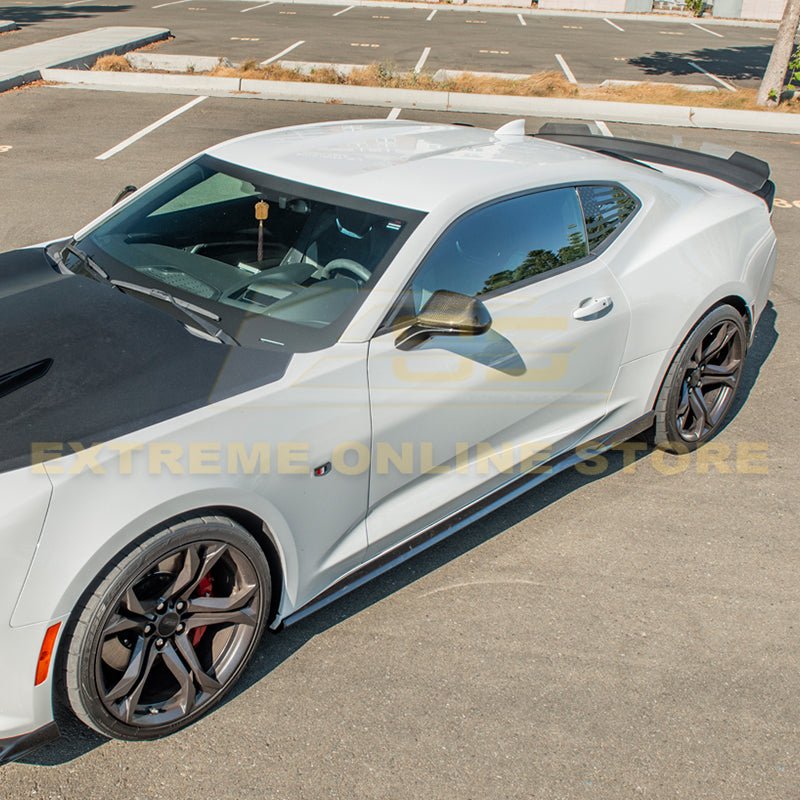 Chevrolet Camaro 6th Gen 1LE Facelift Side Skirts Gloss Black Unpainted 2019-2024
