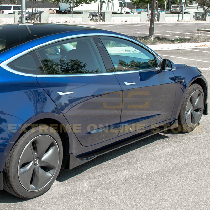 Tesla Model 3 EOS Style Gloss Black Side Skirts 2017-2023