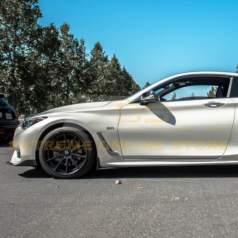 Infiniti Q60 Carbon Fiber Front Splitter Ground Effect 2017-Up