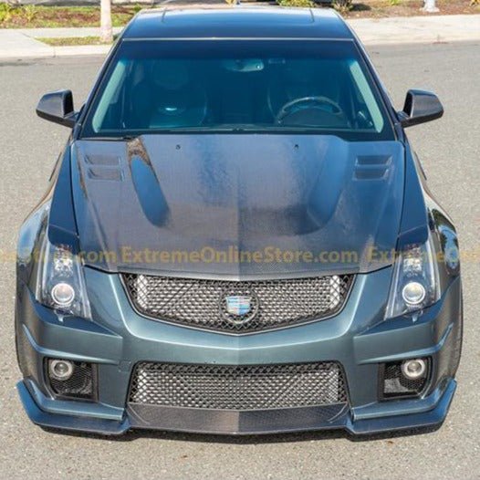 2009-15 Cadillac CTS-V Carbon Fiber Front Splitter - Extreme Online Store