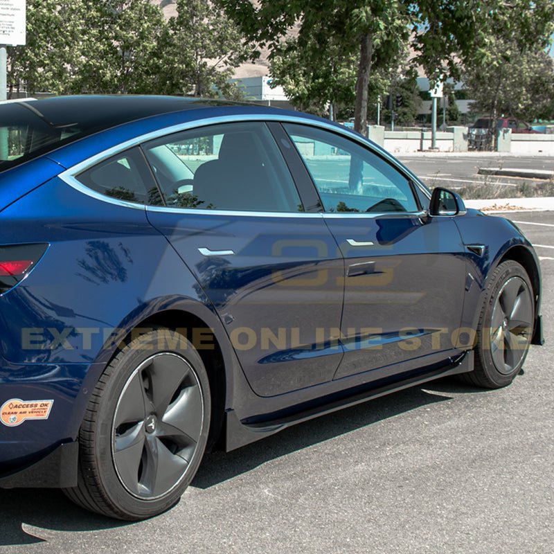 Tesla Model 3 EOS Style Gloss Black Side Skirts 2017-2023