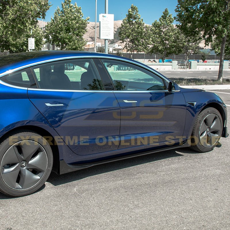 Tesla Model 3 EOS Style Gloss Black Side Skirts 2017-2023