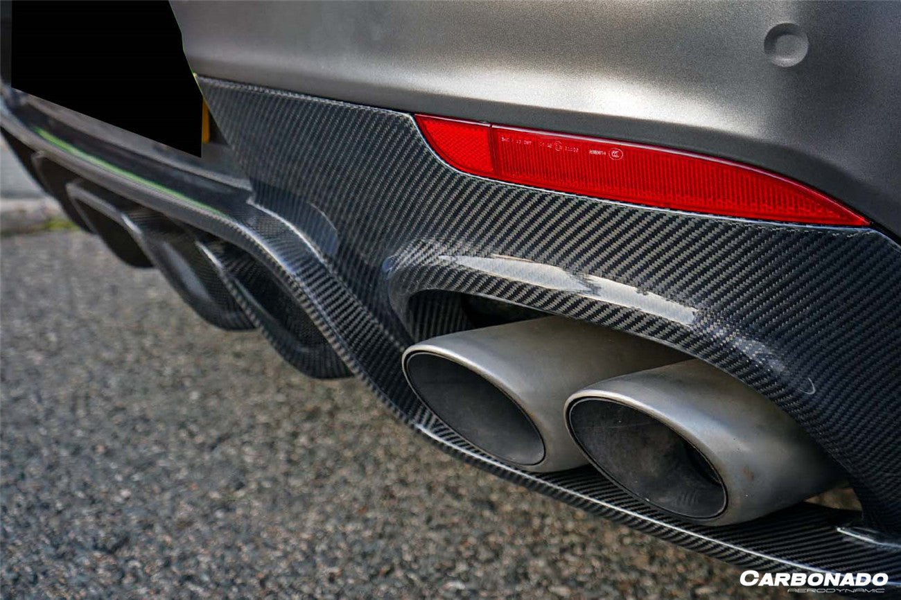 2013 - 2016 Porsche Panamera 970.2 BS-Sport Style Carbon Fiber Rear Diffuser