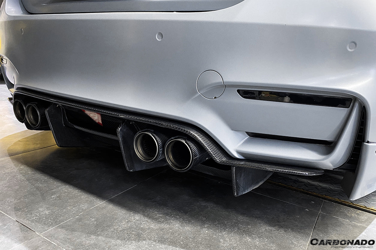 2014-2020 BMW M3 F80 & M4 F82 SM Style Carbon Fiber Rear Diffuser and Lip