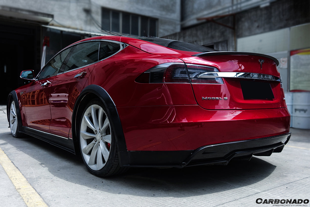 2012 - 2015 Tesla S Pre-facelift RZS Style Carbon Fiber Full Kit