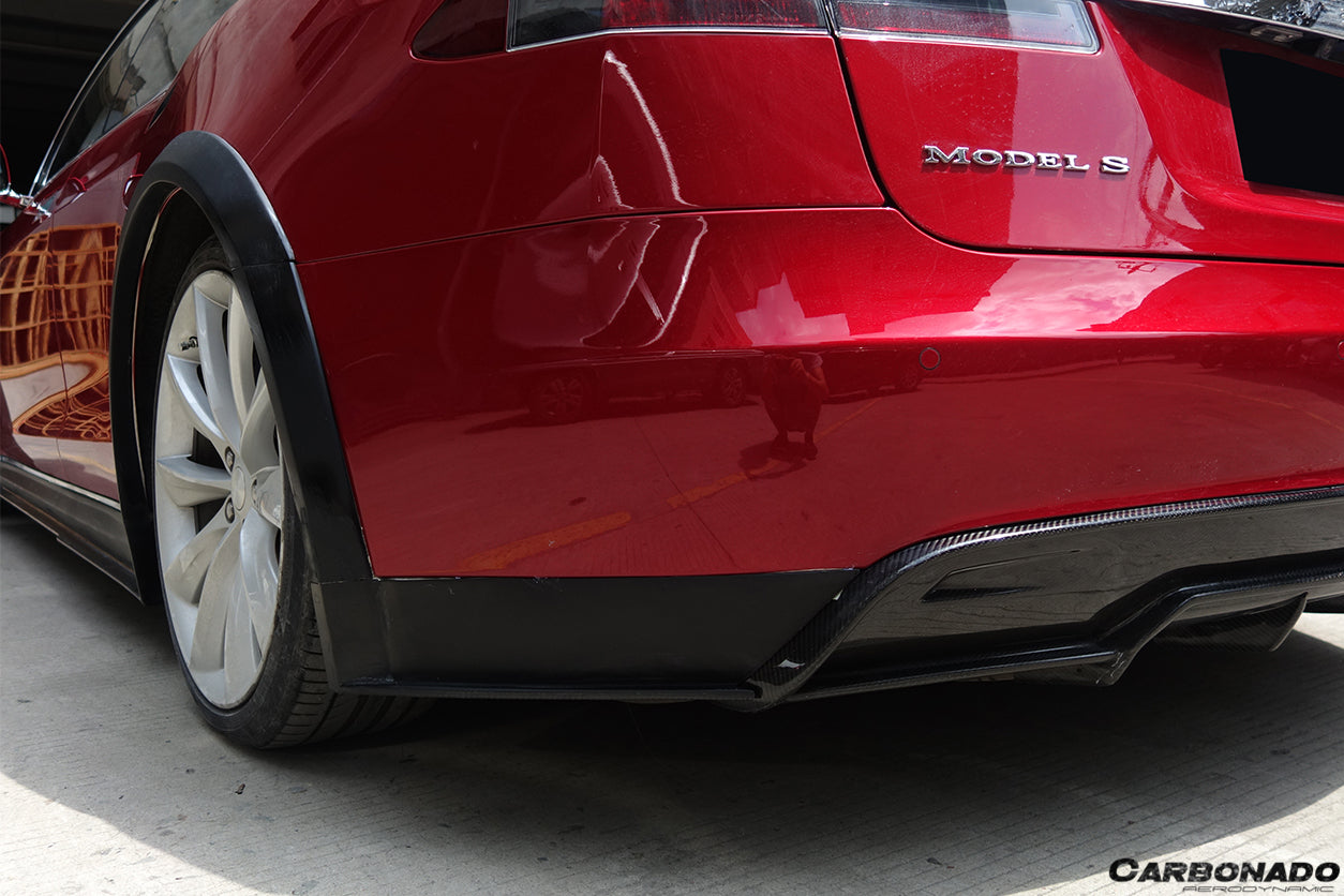 2012 - 2015 Tesla S Pre-facelift RZS Style Carbon Fiber Full Kit