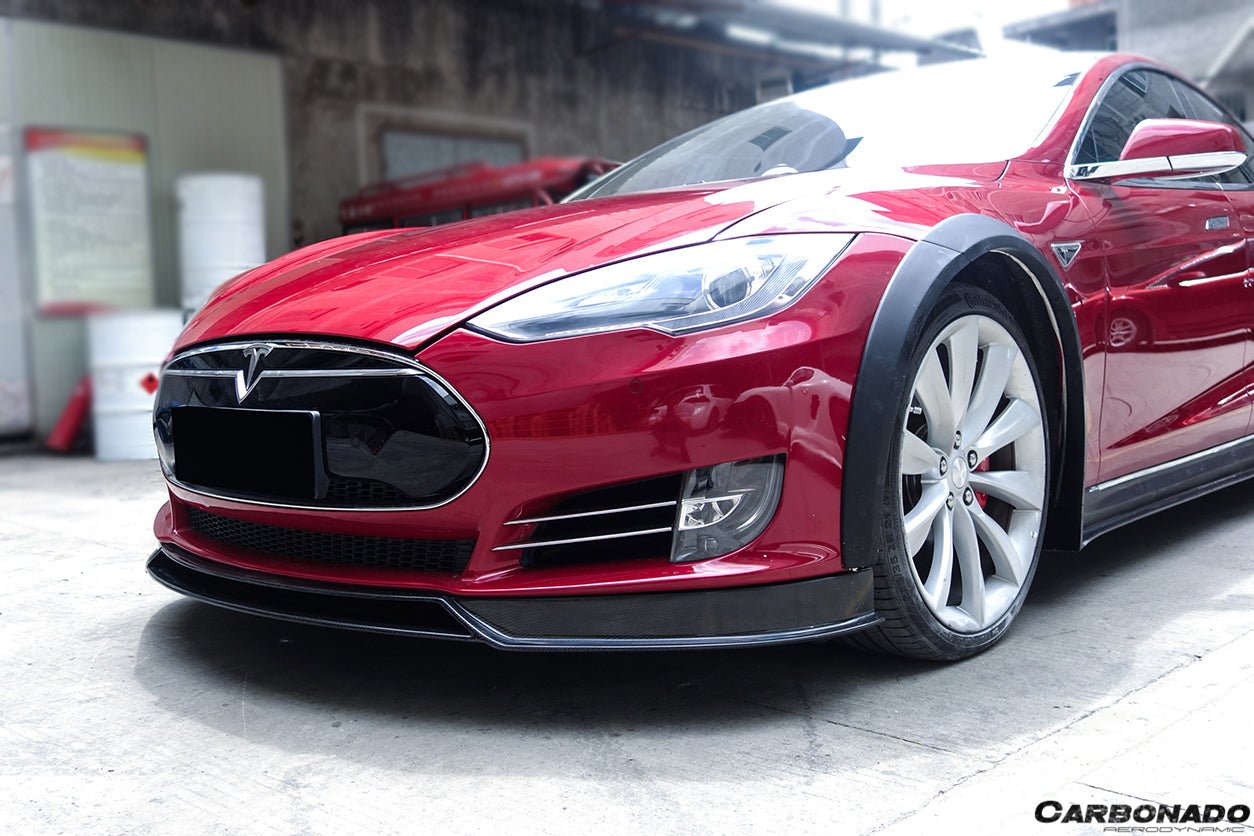 2012 - 2015 Tesla S Pre-facelift RS Style Carbon Fiber Front Lip