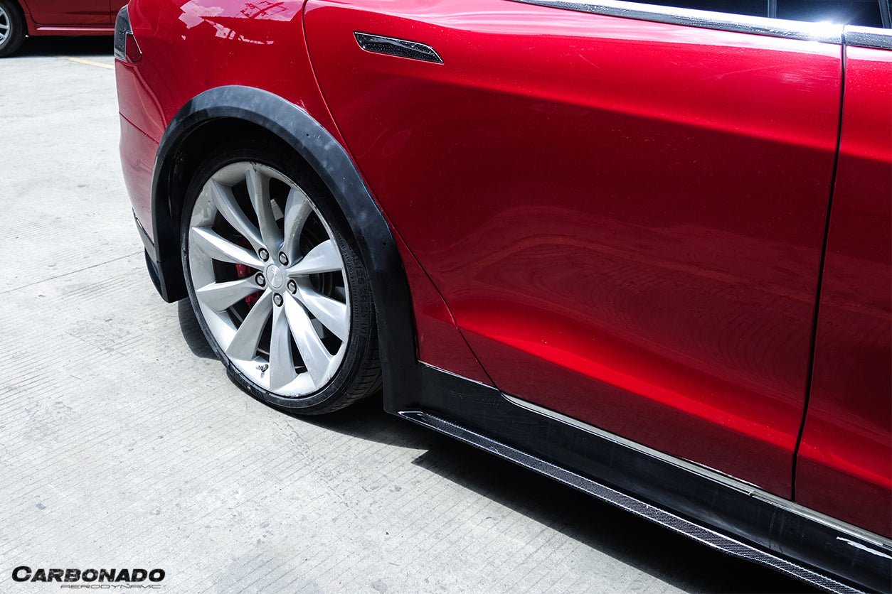 2012 - 2015 Tesla S Pre-facelift RZS Style Carbon Fiber Full Kit