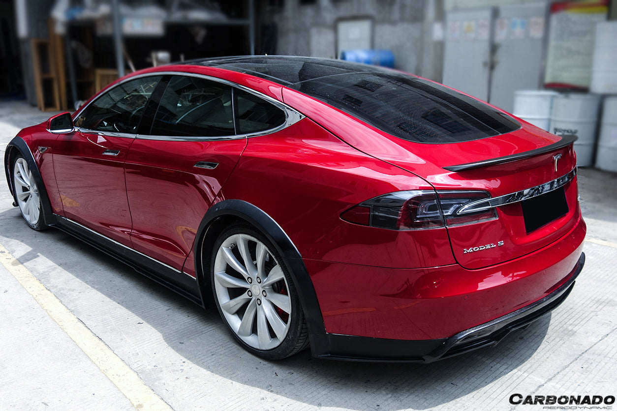 2012 - 2015 Tesla S Pre-facelift RZS Style Carbon Fiber Full Kit