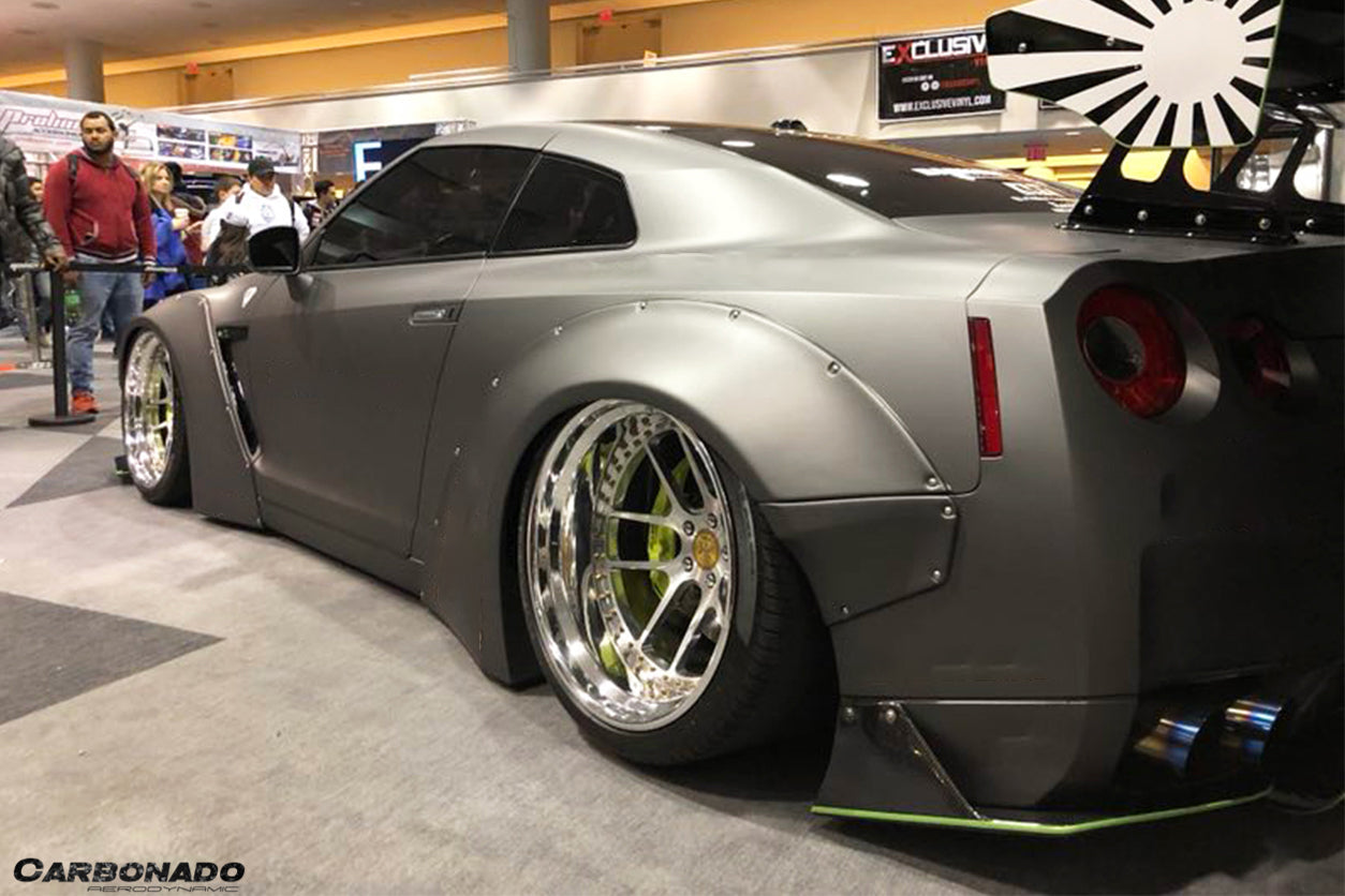 2008 - 2016 Nissan GTR R35 CBA/DBA DE Style Wide Fender Flares