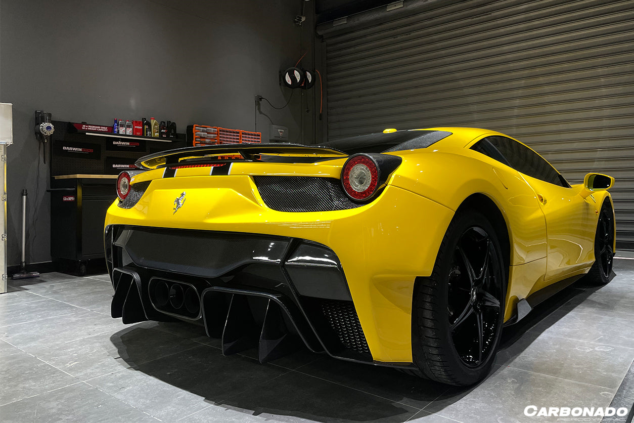 2010 - 2015 Ferrari 458 Coupe & Spider VT Style Carbon Fiber Trunk Spoiler