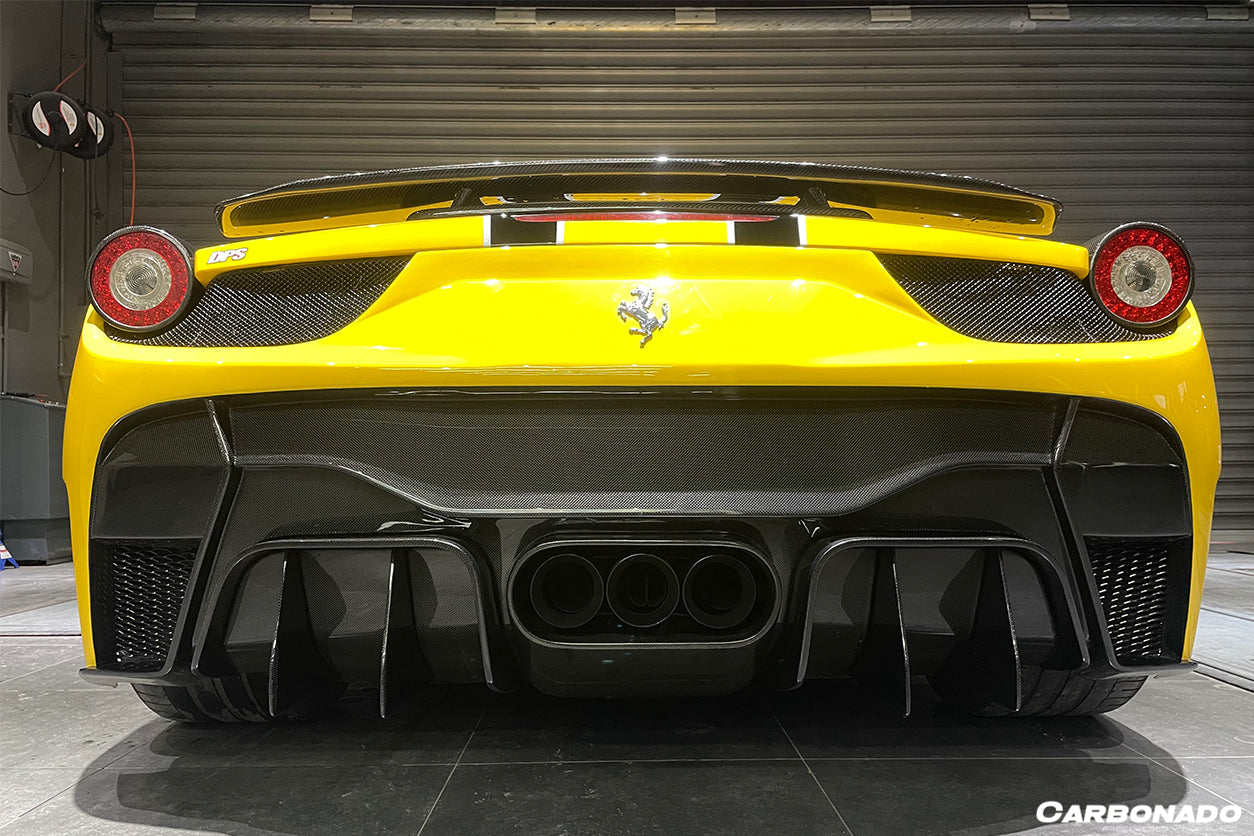 2010 - 2015 Ferrari 458 Italy/Spider VRS Style Rear Bumper W/ Tips